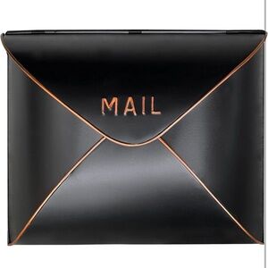 Farmhouse Rustic Industrial Modern Black and Copper Mailbox
